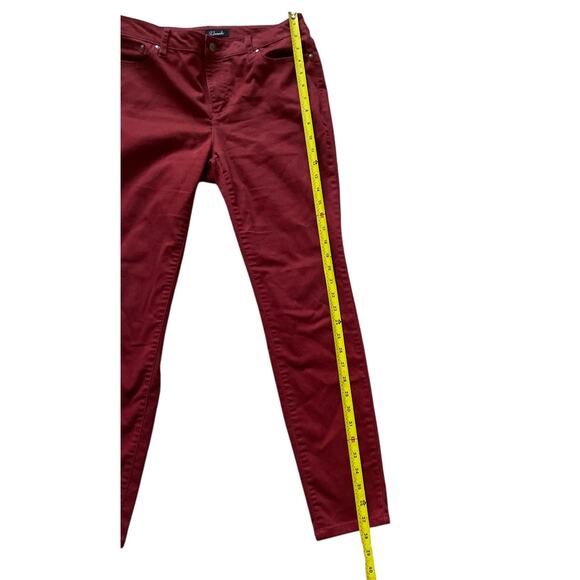 TailorMade Womens/Teens Maroon Skinny Pants Size 10 Soft Feel - Picture 4 of 7